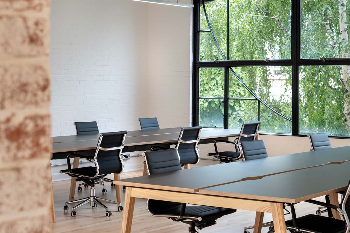 First floor workspace with Crittall-style windows